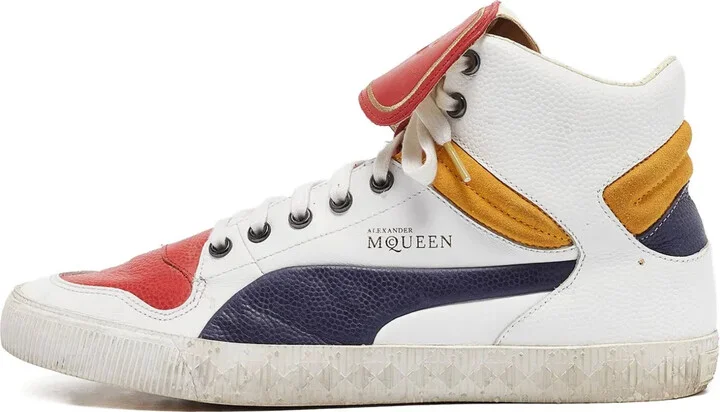 x Puma Street Climb 3 leather-panel high-top sneakers