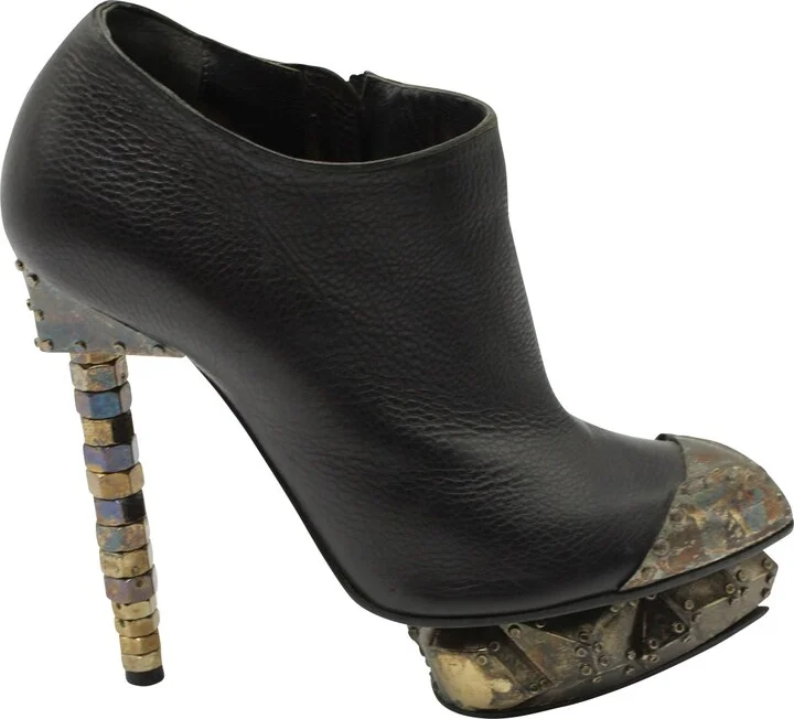 x Rodarte Ankle Boots in Black Leather