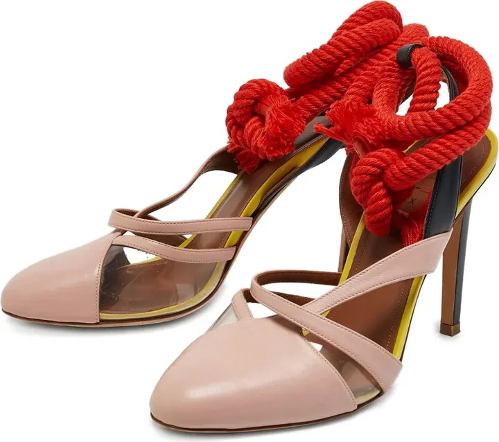 x Roksanda 2024 100mm rope-tie leather pumps - Image 2