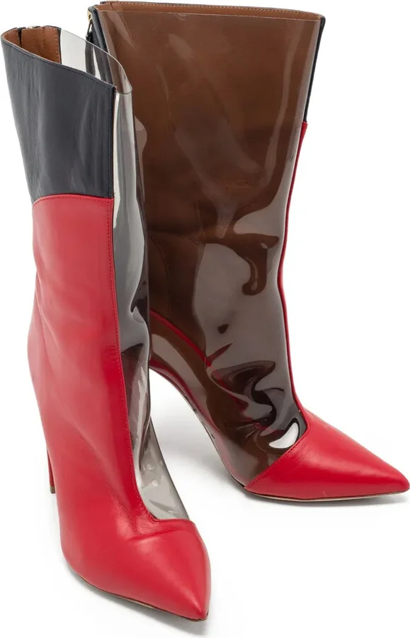 x Roy Luwolt pre-owned 95mm colourblock ankle boots - Image 2
