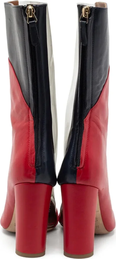 x Roy Luwolt pre-owned 95mm colourblock ankle boots - Image 3