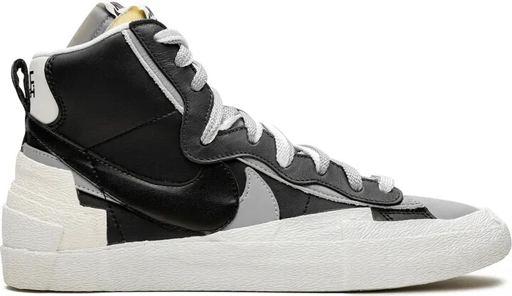x sacai Blazer Mid "Black/Grey" sneakers