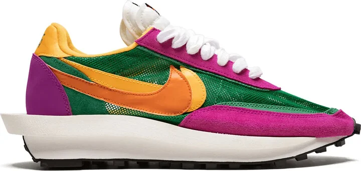x sacai LDWaffle "Pine Green" sneakers