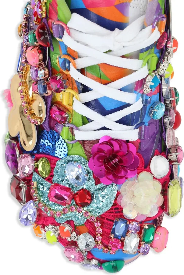 x Salomon glass crystal embellished sneakers - Image 4