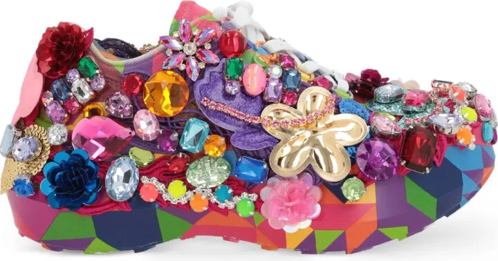 x Salomon glass crystal embellished sneakers
