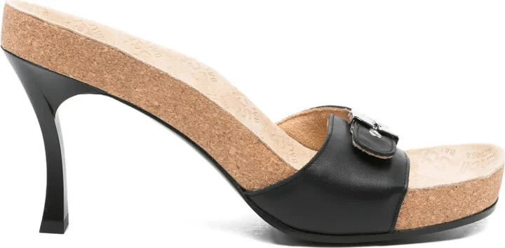 x Scholl 80mm heeled sandals