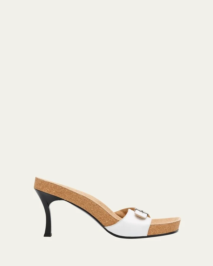 x Scholl Leather Mule Sandals