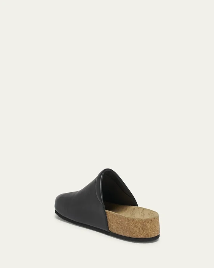 x Scholl Men's Calfskin Cork-Sole Flat Mules - Image 3