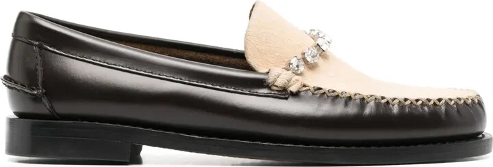 x Sebago crystal-embellished loafers