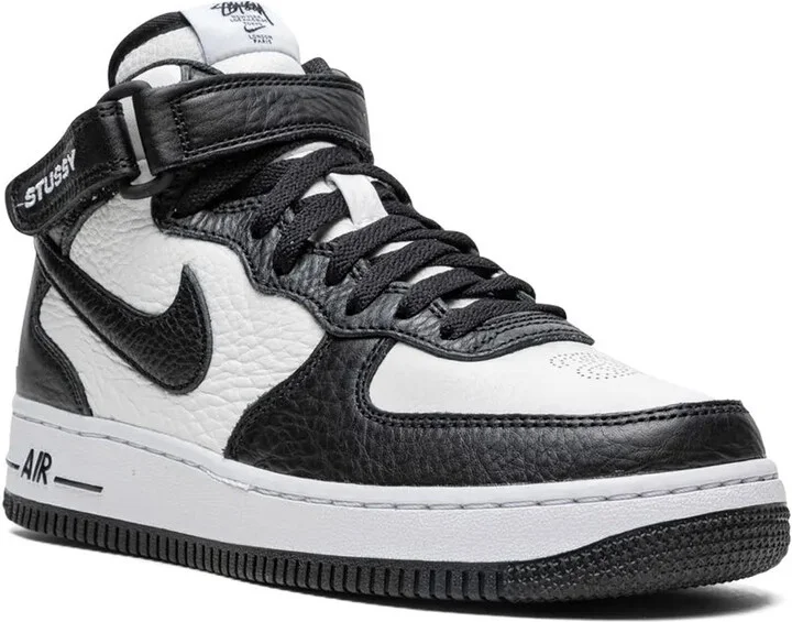 x Stüssy Air Force 1 Mid "Light Bone Black" sneakers - Image 2