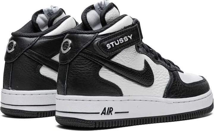 x Stüssy Air Force 1 Mid "Light Bone Black" sneakers - Image 3