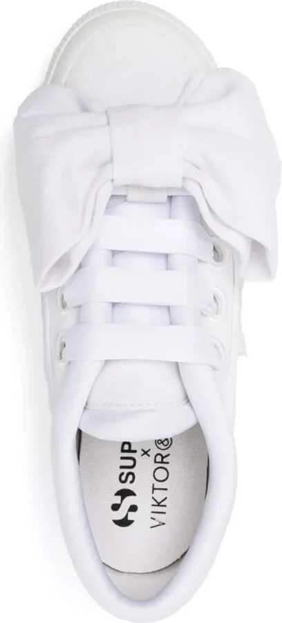 x Superga bow-detail flatform sneakers - Image 4