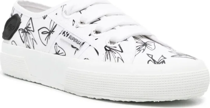 x Superga bow-print canvas sneakers - Image 2