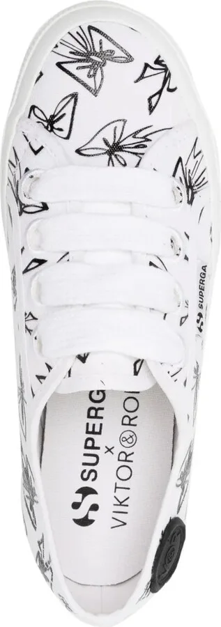 x Superga bow-print canvas sneakers - Image 4