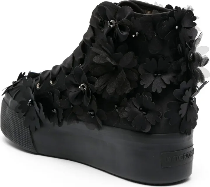 x Superga flower-embellished high-top sneakers - Image 3
