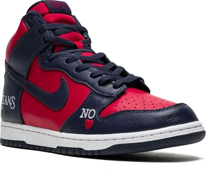 x Supreme SB Dunk High "By Any Means Navy/Red" sneakers - Image 2