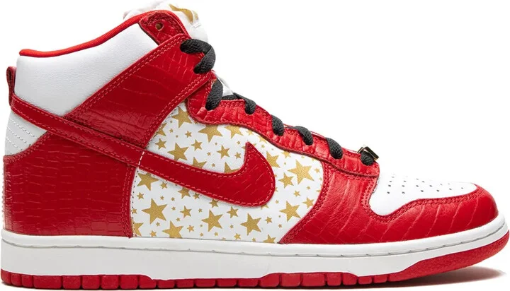 x Supreme SB Dunk High Pro "Red Stars" sneakers