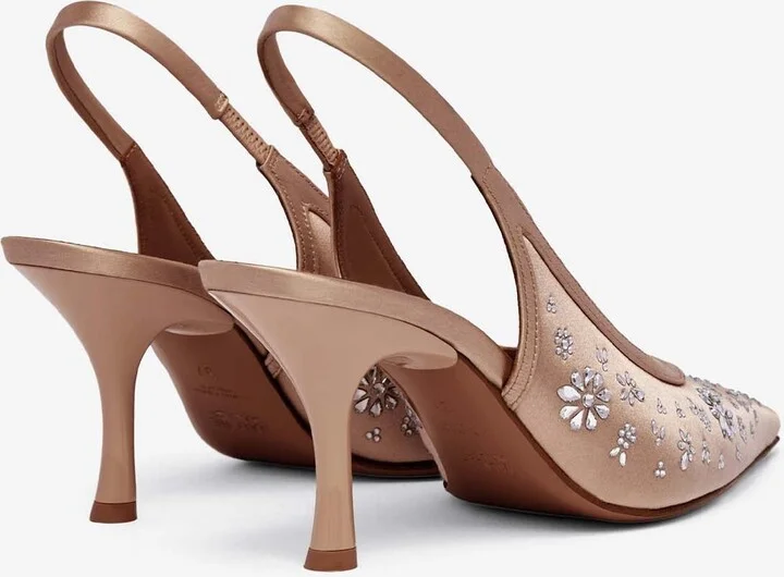 X Tabitha Simmons Cameron 70 Slingback Pumps in Satin - Image 2