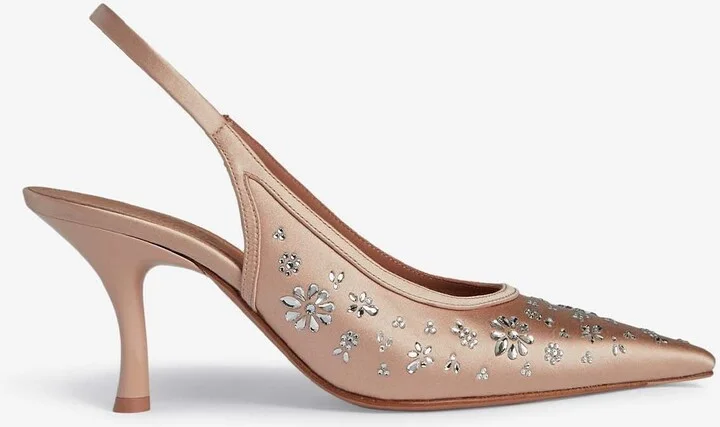 X Tabitha Simmons Cameron 70 Slingback Pumps in Satin