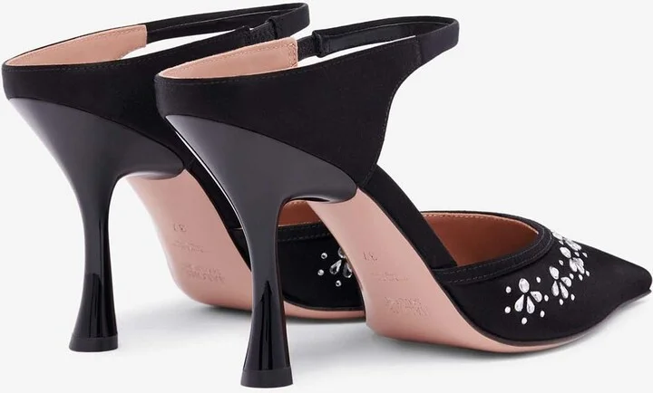 X Tabitha Simmons Cassie 90 Satin Mules - Image 2