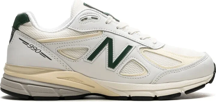 x Teddy Santis 990V4 Made In USA "White Green" sneakers