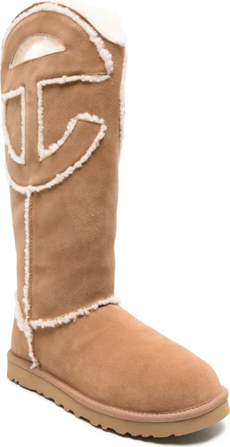 x Telfar logo-patch suede boots - Image 2