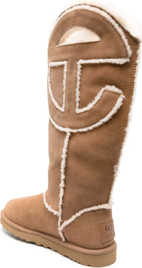 x Telfar logo-patch suede boots - Image 3