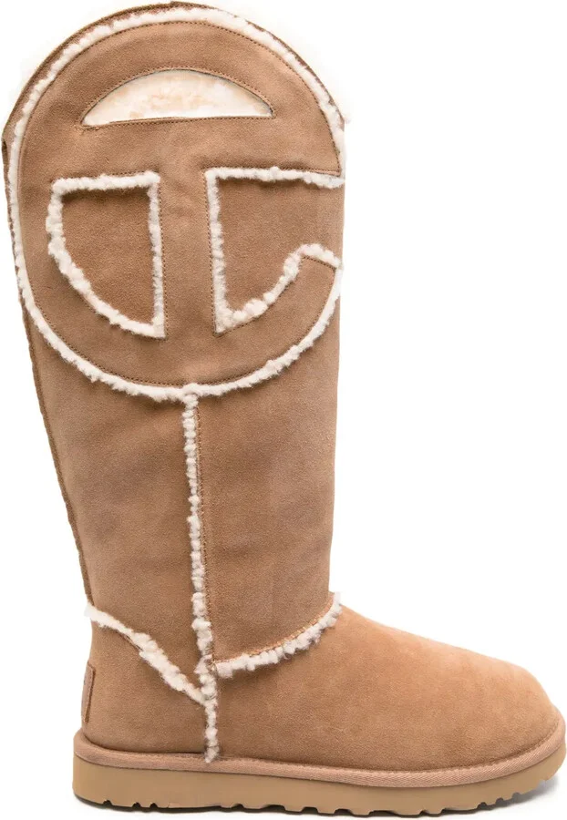 x Telfar logo-patch suede boots
