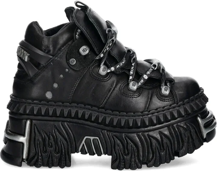 x Vetements flame-detailed platform sneakers