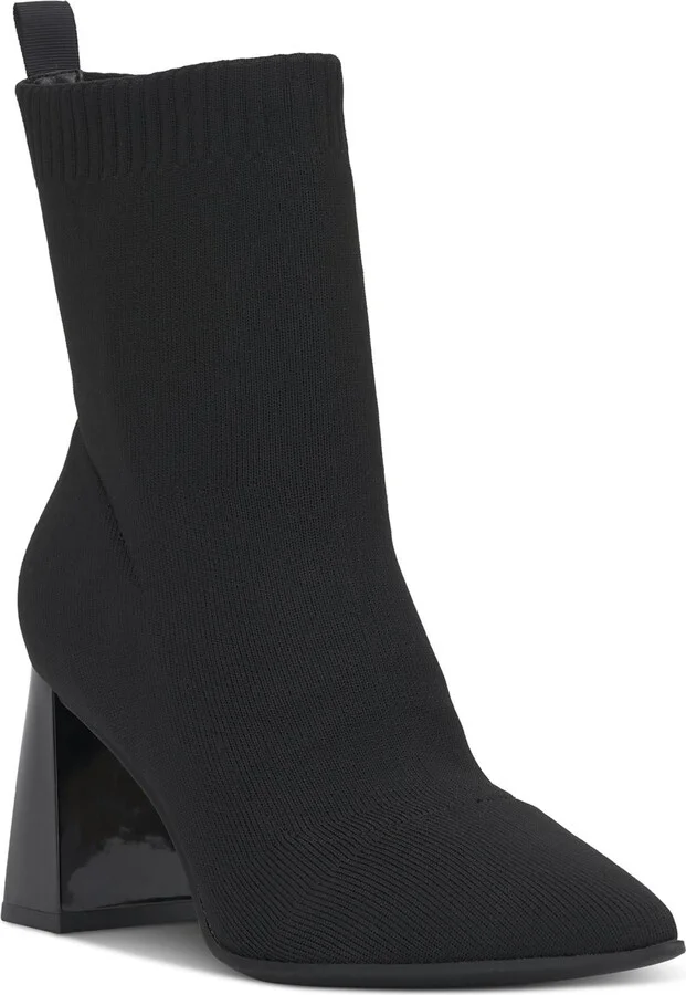 XIMENAF Womens Knit Block heel Booties