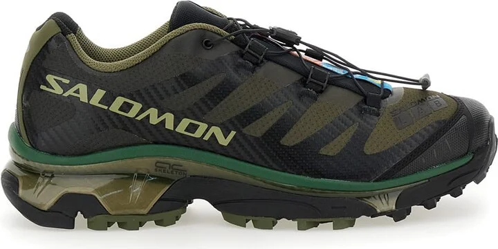 'xt-4 Og' Green Sneakers With Drawstring In Mesh And Tech Fabric