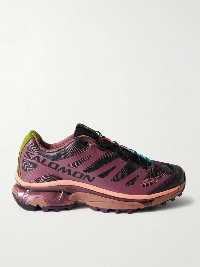 XT-4 Rubber-Trimmed Mesh Sneakers