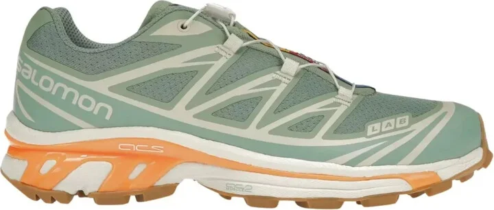XT-6 "Granite Green/Blazing Orange" sneakers