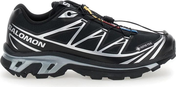 'xt-6 S/lab' Black Sneakers With Drawstring In Mesh And Tech Fabric