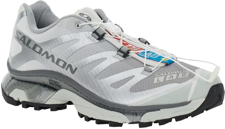 'Xt-6 S/Lab' Silver Sneakers With Drawstring In Mesh And Tech Fabric - Image 2