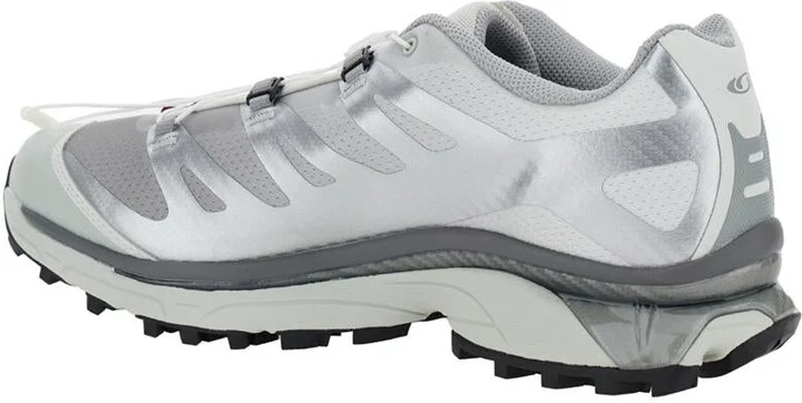 'Xt-6 S/Lab' Silver Sneakers With Drawstring In Mesh And Tech Fabric - Image 3