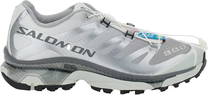 'xt-6 S/lab' Silver Sneakers With Drawstring In Mesh And Tech Fabric