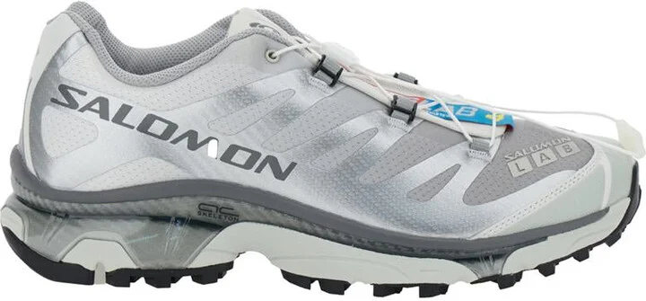 'Xt-6 S/Lab' Silver Sneakers With Drawstring In Mesh And Tech Fabric
