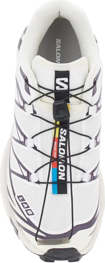 'xt-6' White Low Top Sneakers With Front Lace-up Closure And Mxi Logo Lettering In Fabric Unisex - Image 4