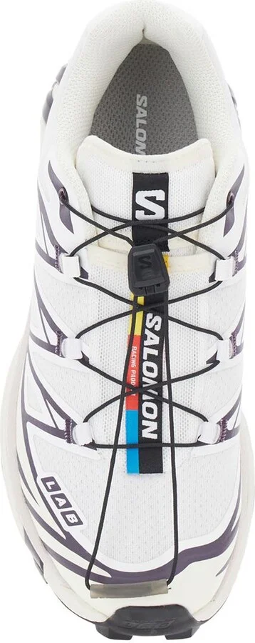 'Xt-6' White Low Top Sneakers With Front Lace-Up Closure And Mxi Logo Lettering In Fabric Unisex - Image 4