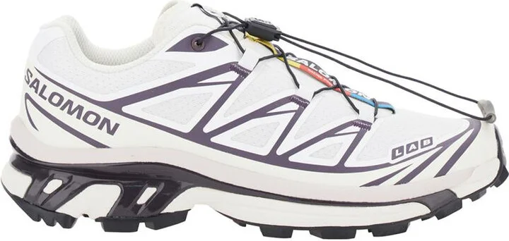 'Xt-6' White Low Top Sneakers With Front Lace-Up Closure And Mxi Logo Lettering In Fabric Unisex