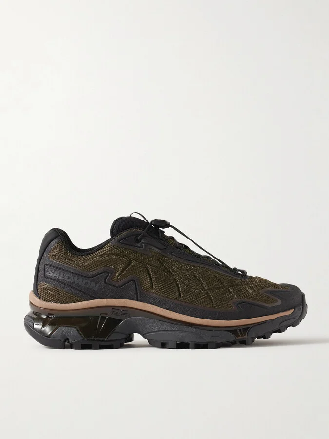 XT-SLATE Rubber-Trimmed Mesh Sneakers