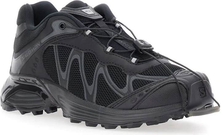 'xt-whisper' Black Sneakers With Printed Logo On The Side And Drawstring Closure In Fabric Unisex - Image 2