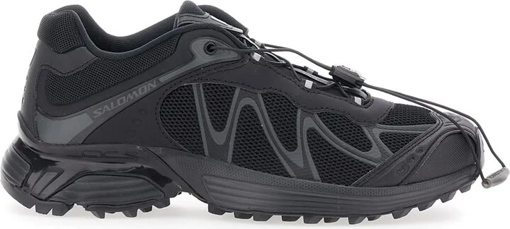 'xt-whisper' Black Sneakers With Printed Logo On The Side And Drawstring Closure In Fabric Unisex