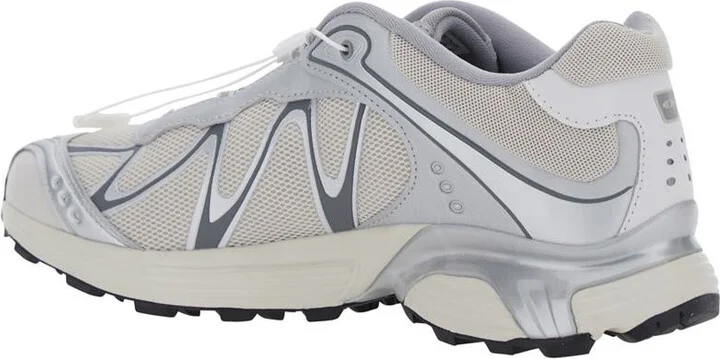 'Xt-Whisper' Grey Sneakers With Printed Logo On The Side And Drawstring Closure In Fabric Unisex - Image 3
