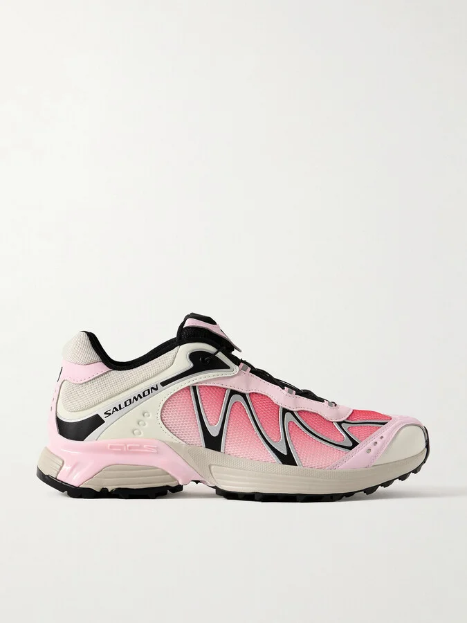 XT-WHISPER Rubber-Trimmed Mesh Sneakers