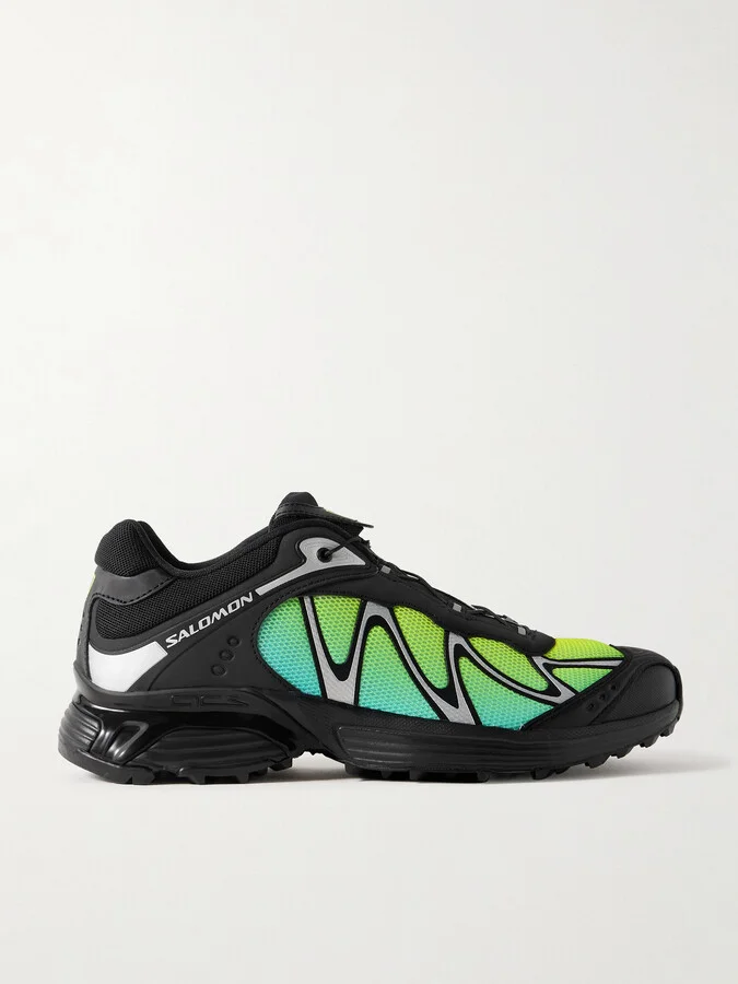 XT-WHISPER Rubber-Trimmed Mesh Sneakers