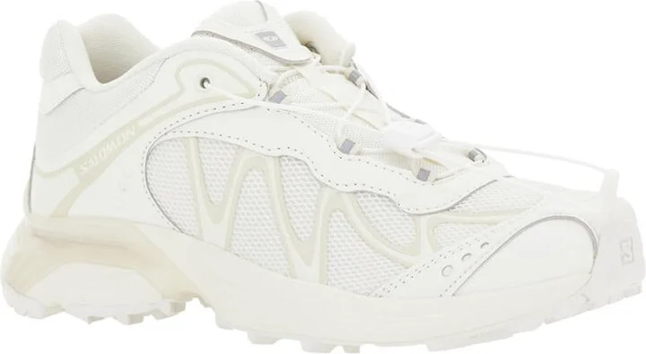 'Xt-Whisper' White Sneakers With Printed Logo On The Side And Drawstring Closure In Fabric Unisex - Image 2