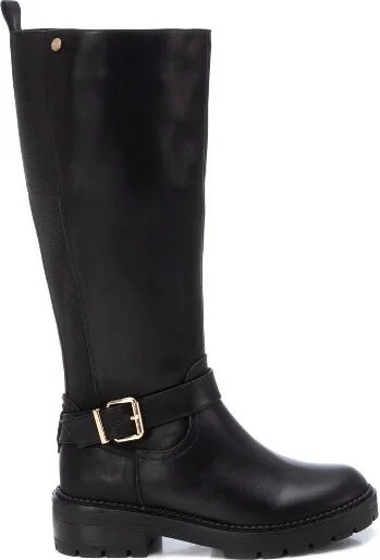Xti Women's Biker Tall Boots 143089, Black,