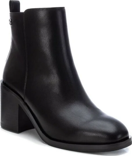 XTI Women's Block Heel Booties 142097 - Black,